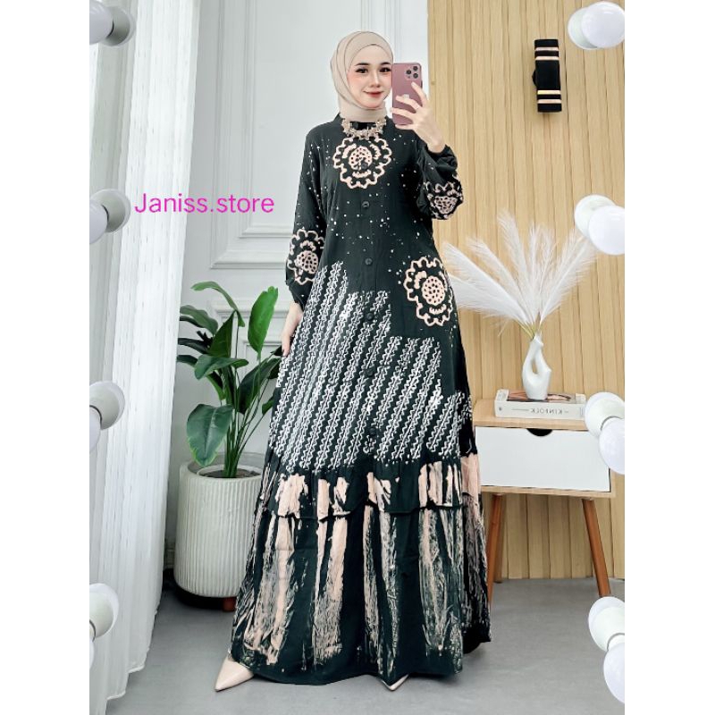 Gamis Twill Ori Busui Gamis Wanita Modis Elegan