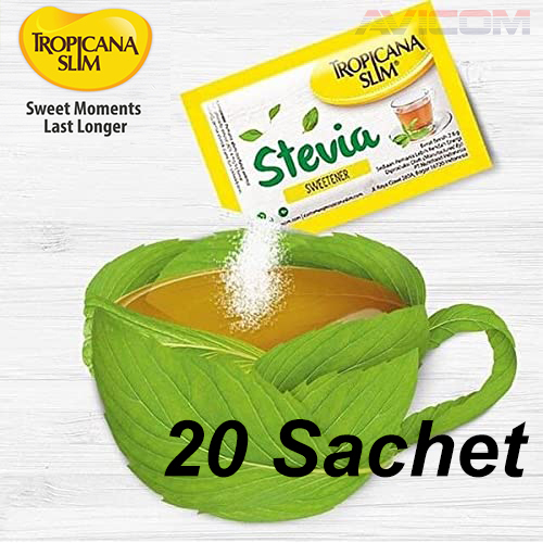 

Stevia Tropicana Slim 20 Sachet Gula Pemanis Alami Untuk Diabetes Diabet Dan Diet Tropicana Slim Stevia