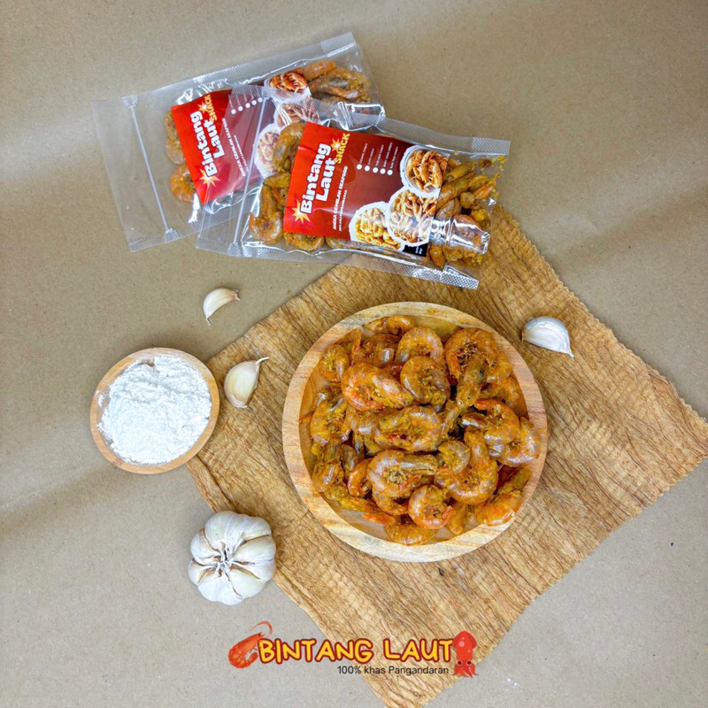 

Snack Seafood Udang Crispy Original Cemilan Bergizi Khas Pangandaran - 80gr - Bintang Laut