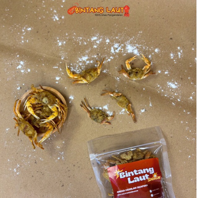 

Snack Seafood Baby Crab Crispy Original Cemilan Bergizi Khas Pangandaran - 80gr Bintang Laut