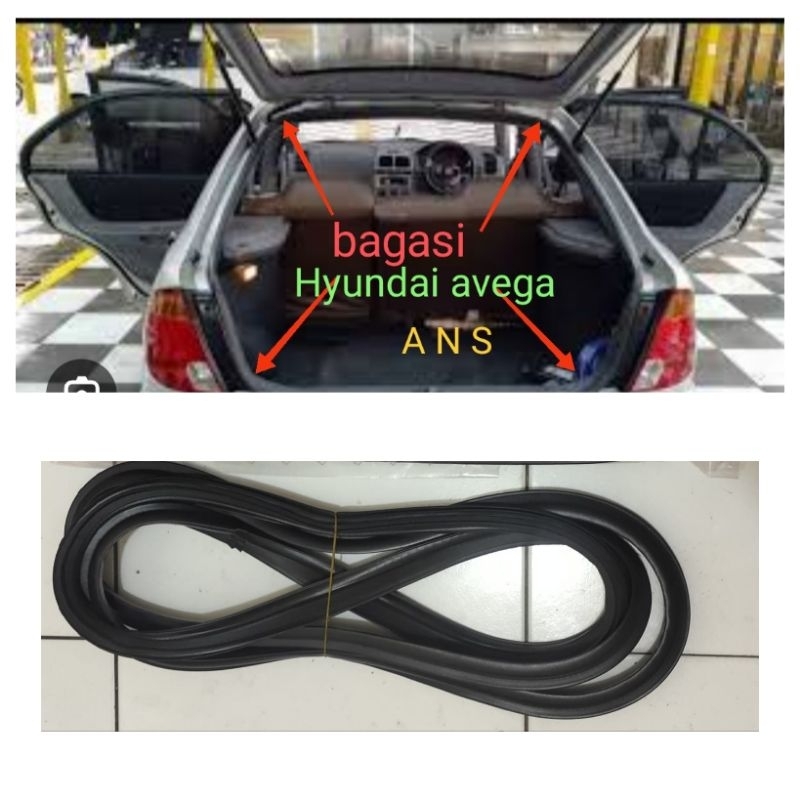 karet bagasi belakang Hyundai avega