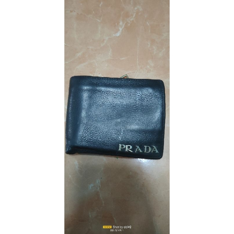 dompet kulit prada milano dengan sn