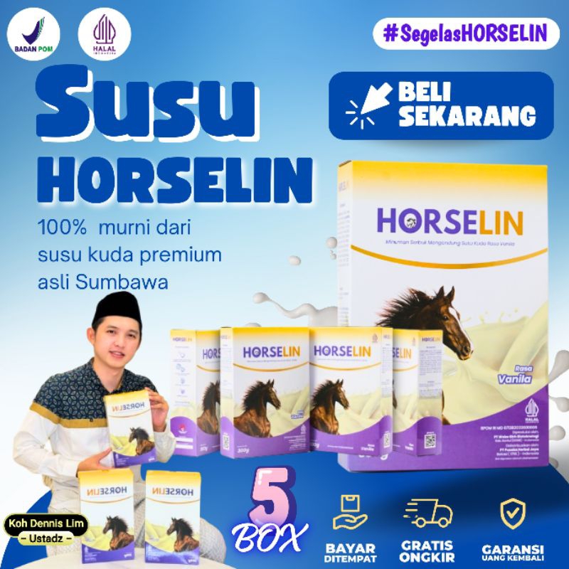 

Horselin Susu Kuda Liar Sumbawa Premium Atasi Nyeri Sendi Tulang dan Asam Urat Original 200gr 5 BOX