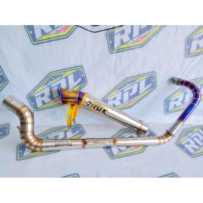 Knalpot RPL Racing Exhaust kobra stainles full cacing Vixion , Satriafu ,CBR ,Sonic ,MX kinga