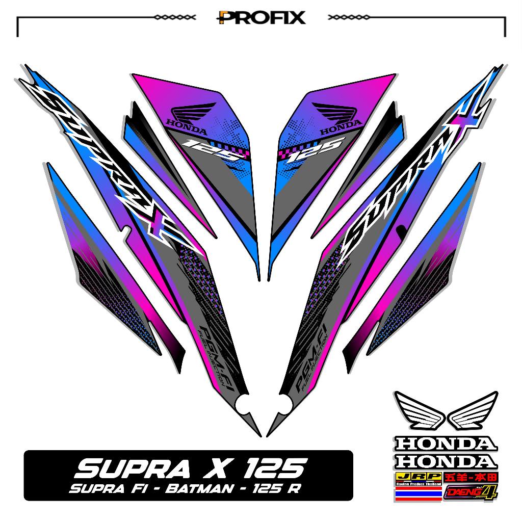 STRIPING STIKER SUPRA X 125 R MOTIF 62 STIKER DECAL SUPRA X 125 R-SUPRA FI BATMAN-125R