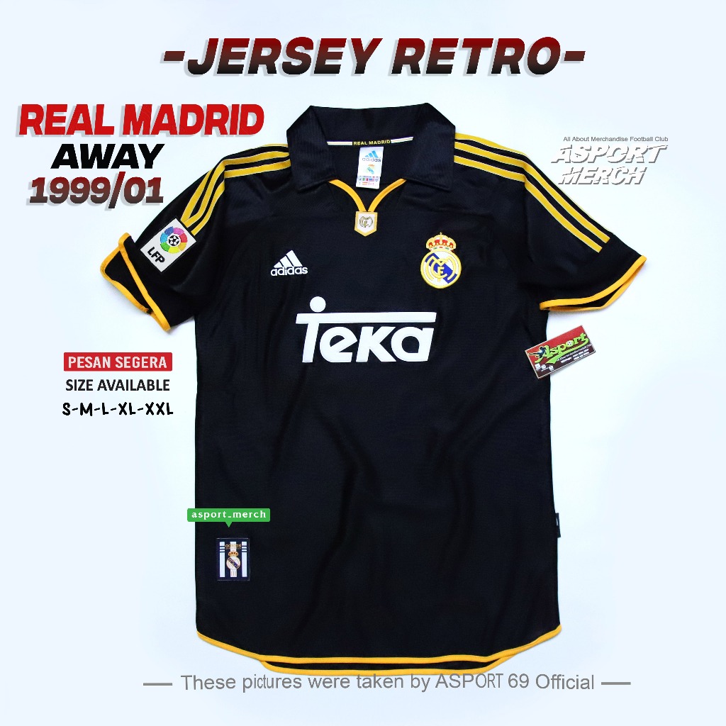 RETRO MADRID AWAY 1999 2000 2001 TEKA BLACK