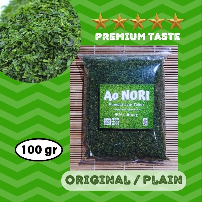 

Ao Nori Rumput Laut kering tabur 100 gram Aonori Rumput laut tabur Nori sushi Nori Rumput laut Halal Rumput laut kering Sushi Onigiri Ramen Seaweed Makanan Makanan instan Katsuobushi