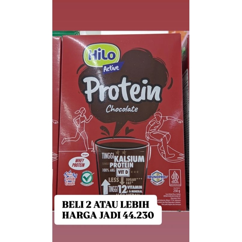 

HILO Active 250 Gram Varian Chocolate || Susu Hilo Active Rasa Cokelat || Susu Hilo Active || Susu Tinggi Protein || Susu Rasa Cokelat || Susu Bubuk Cokelat || Susu Hilo 250 Gram || Hilo Active 250 Gram Rasa Cokelat