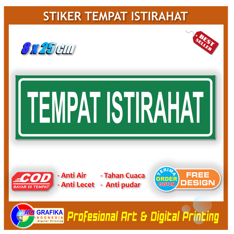 

Stiker tempat istirahat ruangan khusus sticker kantor pabrik masjid musholla