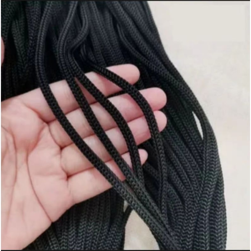 Tali Kur 3mm Bulat Hitam dan Putih Berat 500gram