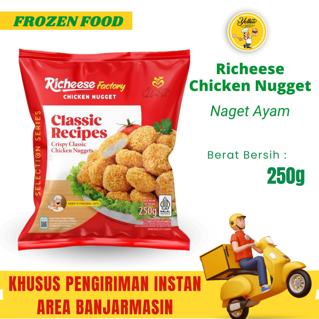 

RICHEESE CHICKEN NUGGET / NAGET AYAM FROZEN 250GR FROZEN FOOD