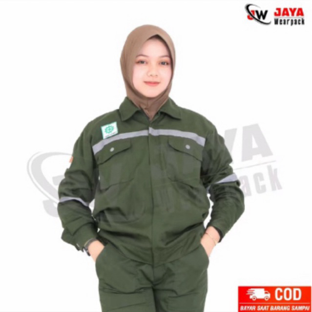 ATASAN WEARPACK SAFETY HIJAU ARMY