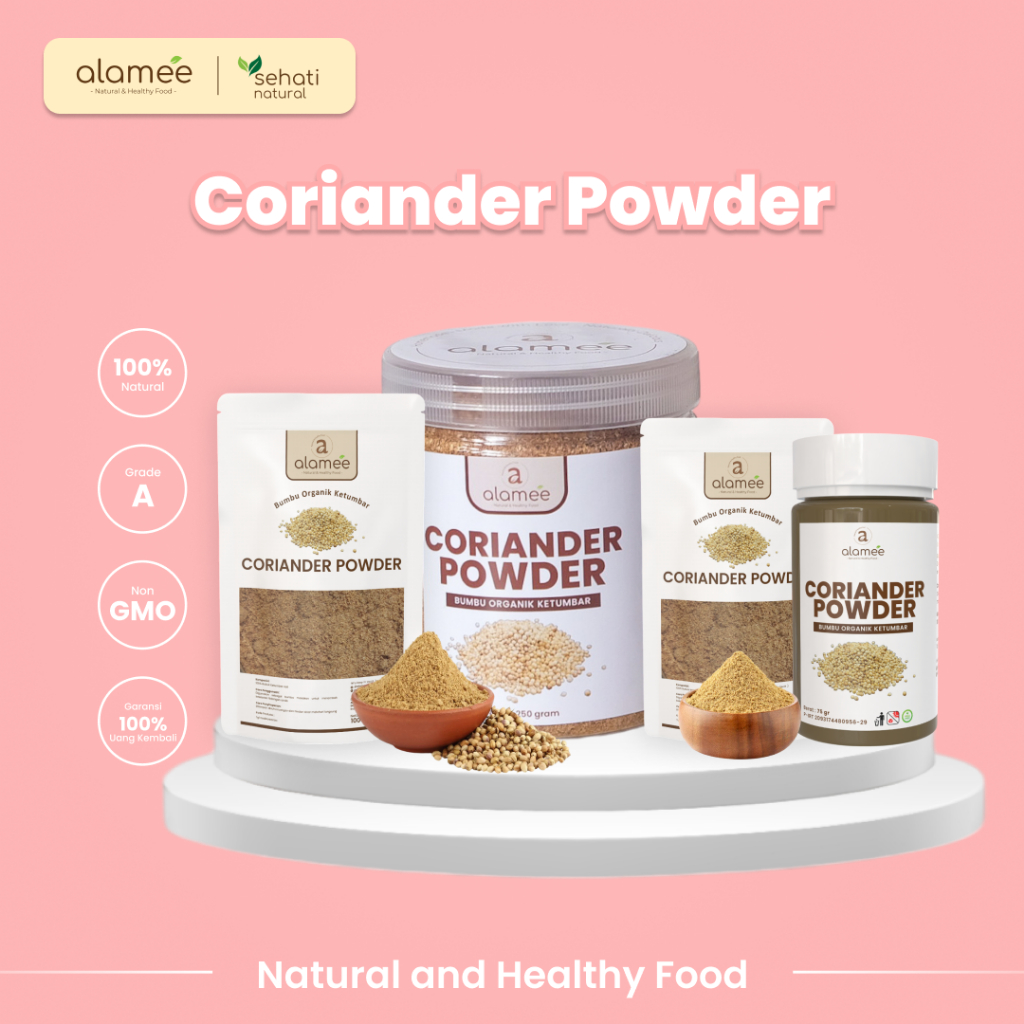 

Ketumbar Bubuk Organik Bumbu Dapur Coriander Powder Rempah Rimpang Murni Asli Tanpa Campuran Alami