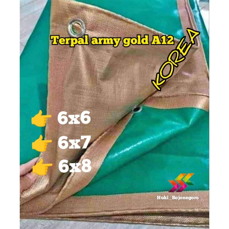 Terpal lembaran army gold A8 terpal tenda terpal truk terpal waterproof terpal outdoor terpal murah 