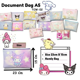 

TCW Document Bag Fancy uk A5 25 x 16 TCW02 sanrio and friends kuromi - hk - Cinnamorol - mymelody - pompompurin