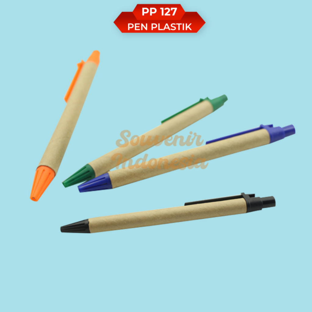 

Pulpen Kertas Pen Recycle Promosi Custom Logo Brand PP 127