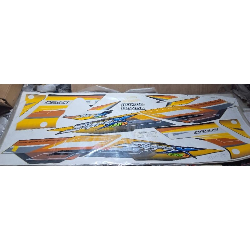 071x0 ktm 780 za original AHM stripe 2 black yellow original AHM Astra Honda motor striping stiker b