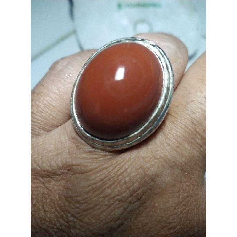 Batu Jasper Ati Ayam Motif Puser Bumi Natural Kode 5/84