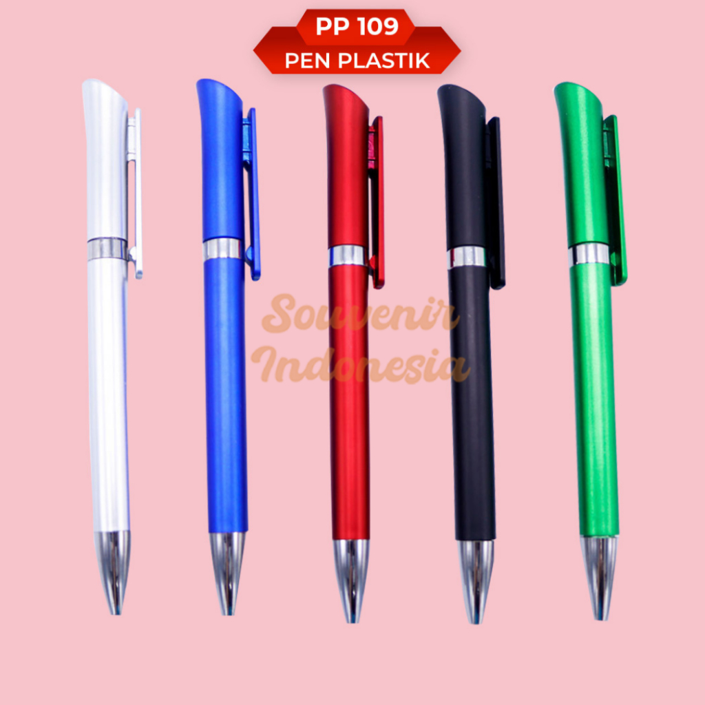 

Souvenir Pen Plastik Promosi pp 109 - Dapat Custom Logo PP 109