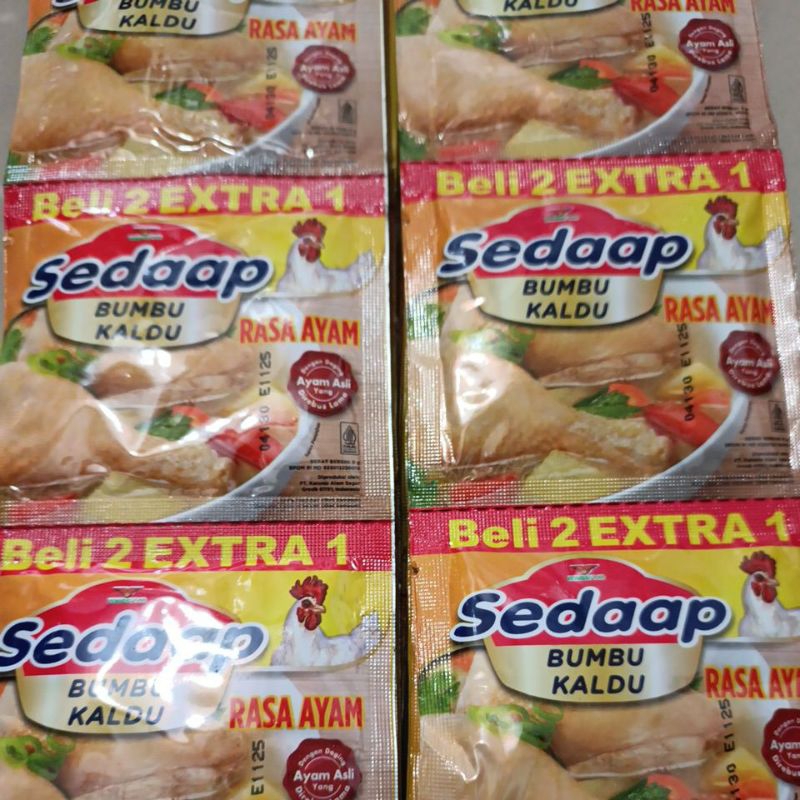 

Sedap Bumbu kaldu sachet renceng (Promo) beli 2 gratis 1 total isi 18pcs