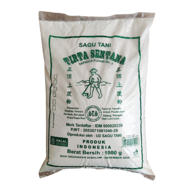 

Sagu Tani Tepung Tapioka Tirta Sentana 1kg (isi 10pcs) - BAL