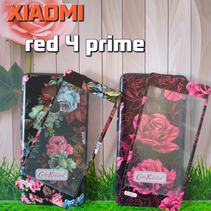 CASING CASE PELINDUNG 360 XIAOMI REDMI 4PRIME MOTIF BUNGA