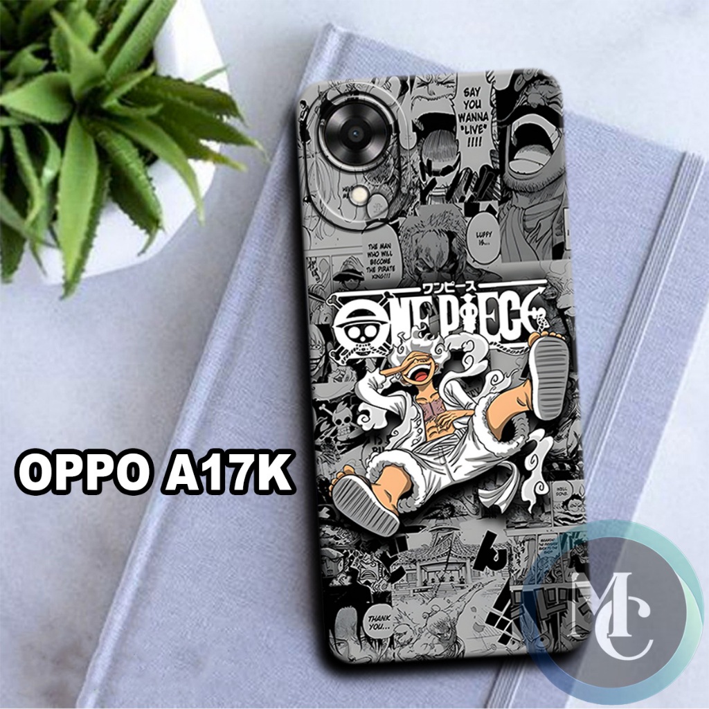 CC3/ Softcase karet lentur untuk oppo a17k/Motif karakter anime one piece/case oppo a17k/kesing oppo