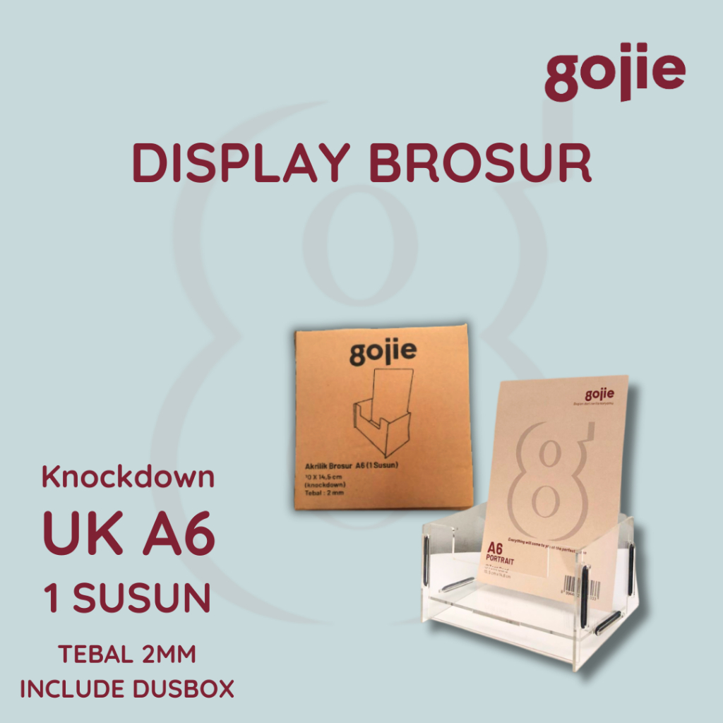 

TEMPAT BROSUR / DISPLAY AKRILIK A6 1 SUSUN KNOCKDOWN