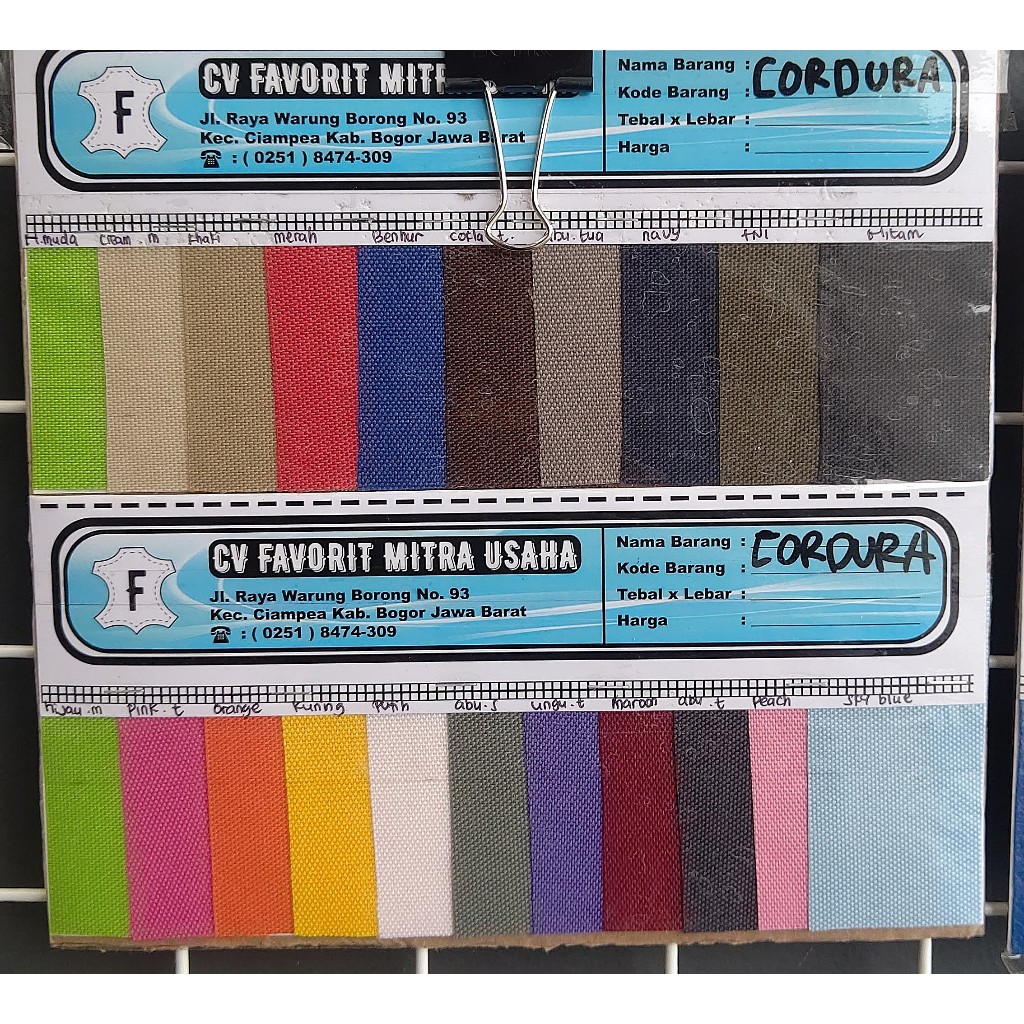 BAHAN TAS / KAIN TAS CORDURA
