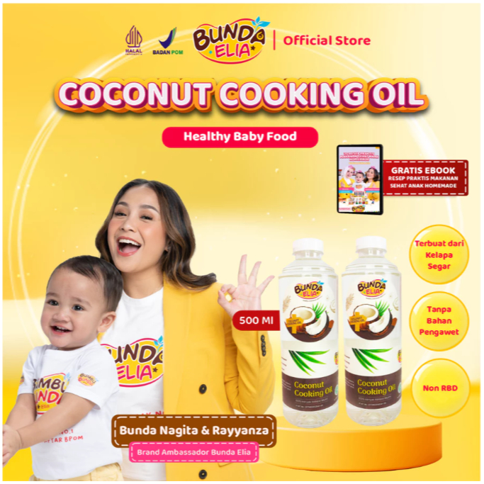 

Bumbu Bunda Elia Coconut Cooking Oil - Minyak MPASI - BB Booster MPASI - CCO - VCO