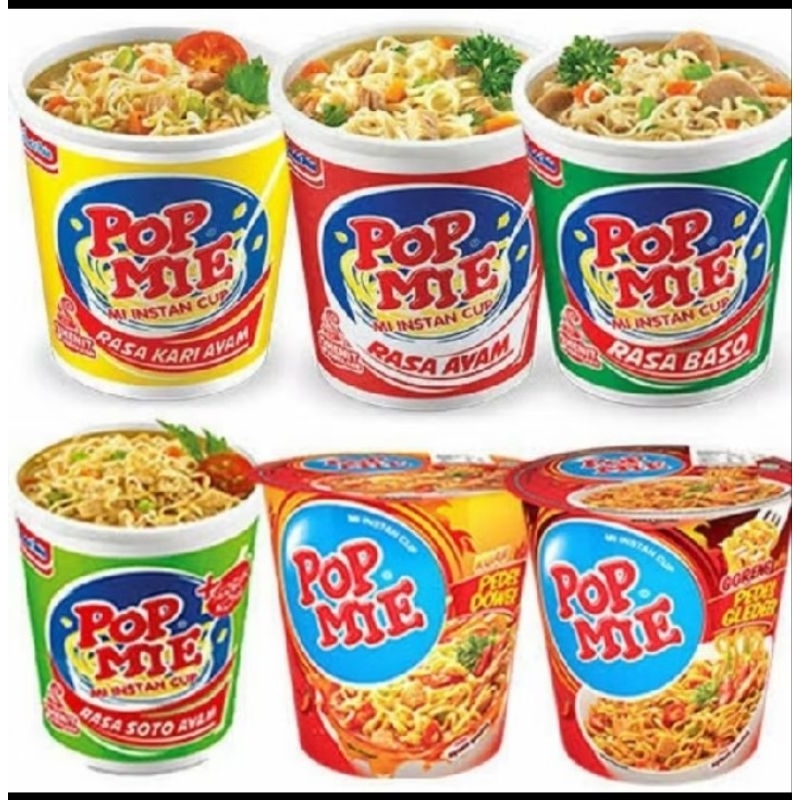 

Pop Mie Kuah 75gr All Varian Baso/Kari Ayam/Ayam/Soto ayam