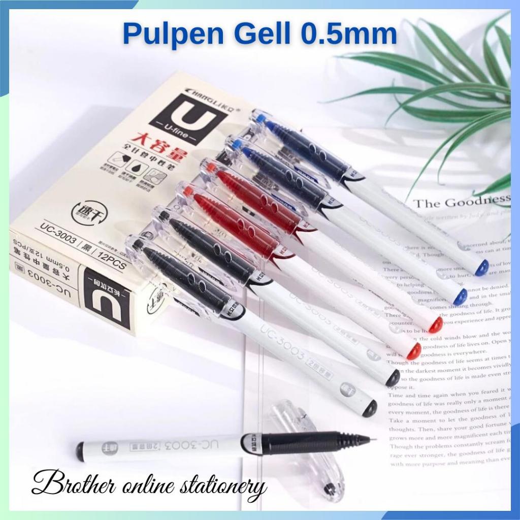 

BOS Pen Gel 0.5mm/Pulpen Gel Tinta Warna/Balpoin/Pulpen
