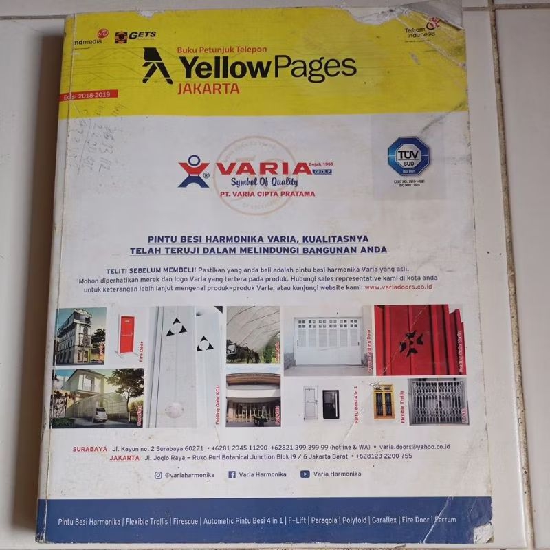YELLOW PAGES JAKARTA SEPTEMBER 2018-2019