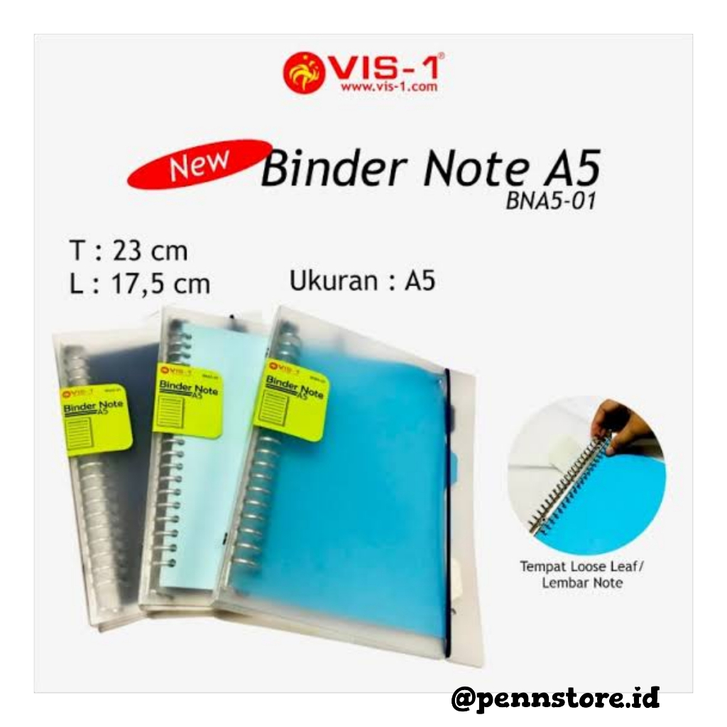 

Binder Note A5 VIS-1 - Kode BNA5-01 - Horizontal Line