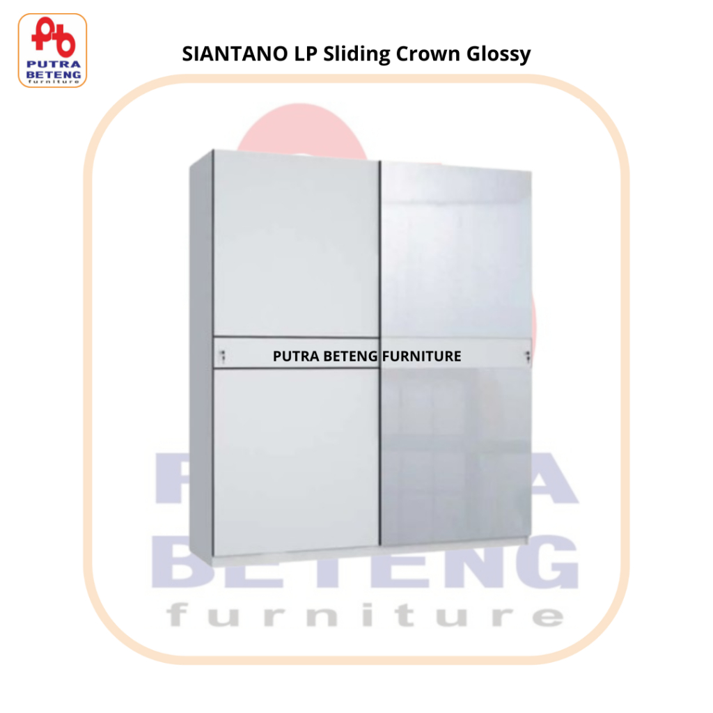Lemari Pakaian Siantano LP Sliding Crown Glossy