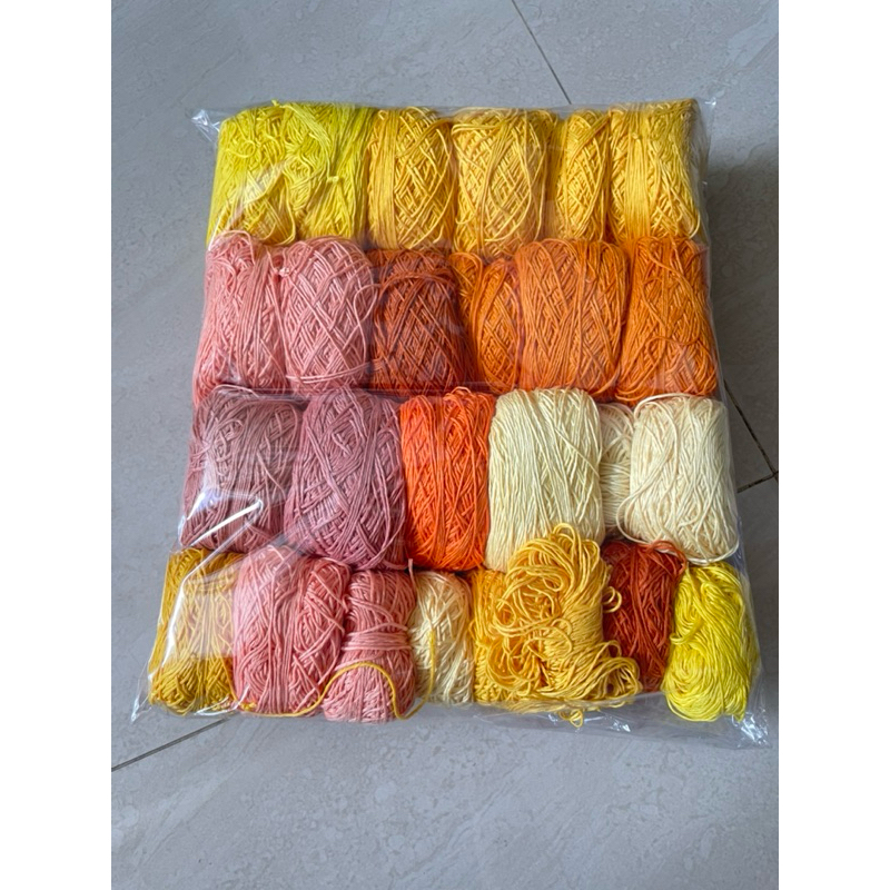 BIG SALE BENANG RAJUT KATUN BALI SMALL PLY YELLOW SERIES TIDAK DIJUAL TERPISAH TAKE ALL BENANG LOKAL