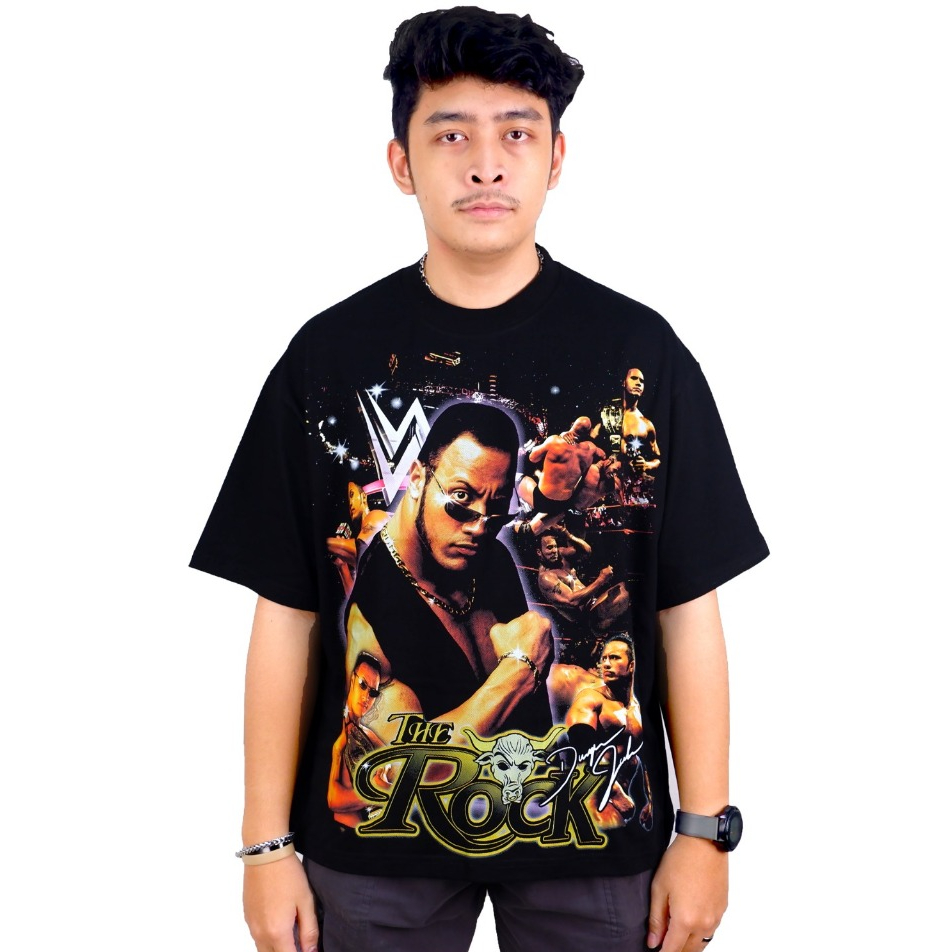 The Rock WWE SmackDown T-shirt Bootleg Vintage Oversize