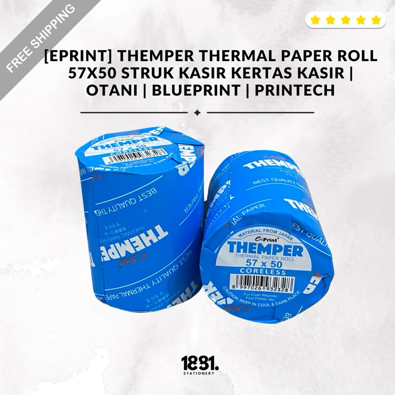 

[EPRINT] THEMPER THERMAL PAPER ROLL 57x50 STRUK KASIR KERTAS KASIR | OTANI | BLUEPRINT | PRINTECH