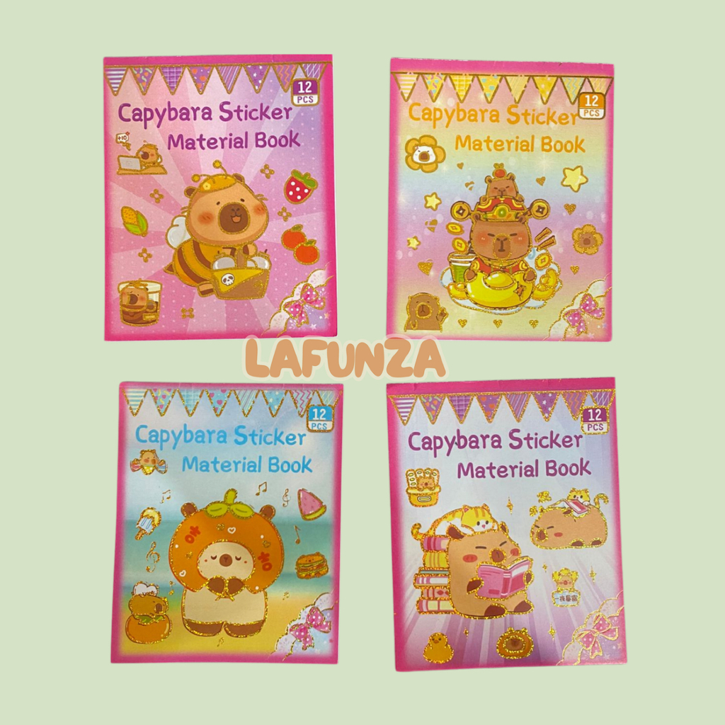 

LAFUNZA Sticker Book Capybara | Buku Stiker Capybara