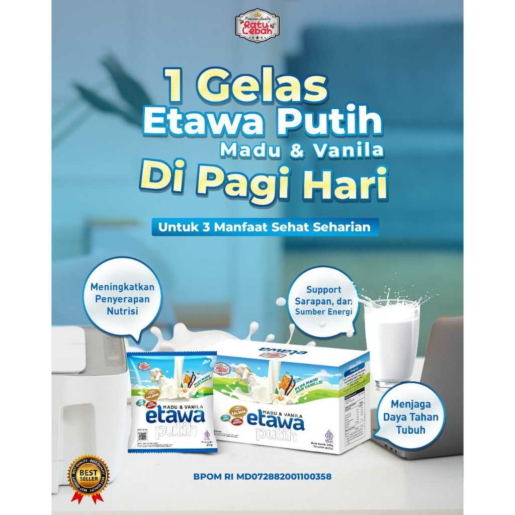 

SUSU KAMBING ETAWA RATULEBAH ORIGINAL 100% ETAWAPUTIH ISI 10 SACHET
