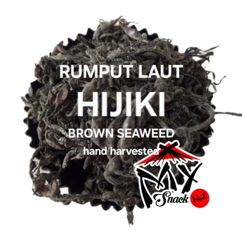 

DRIED HIJIKI 100GR RUMPUT LAUT JEPANG COKLAT ORGANIK ORGANIC DARK BROWN SEAWEED ALGAE SALAD ONIGIRI