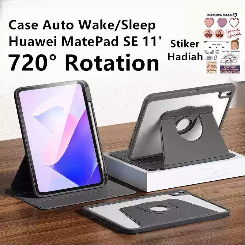 Case Huawei Matepad SE 11 2024 720° Rotate With Pen Slot Huawei Matepad SE 11 Case Magnetik Protecti