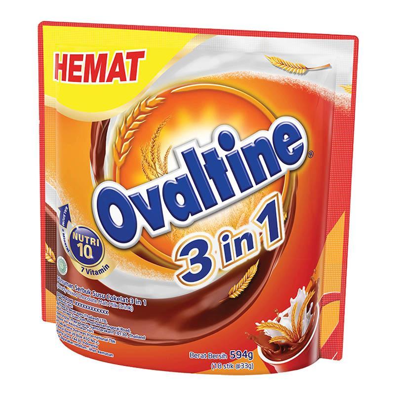 

Ovaltine 3 in 1 Minuman Bubuk Susu Cokelat 594 g