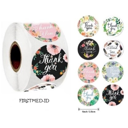 

STICKER THANK YOU ROLL 500 PCS | STICKER THANKS YOU MOTIF LUCU AESTHETIC STICKER TEMPEL TERIMAKASIH
