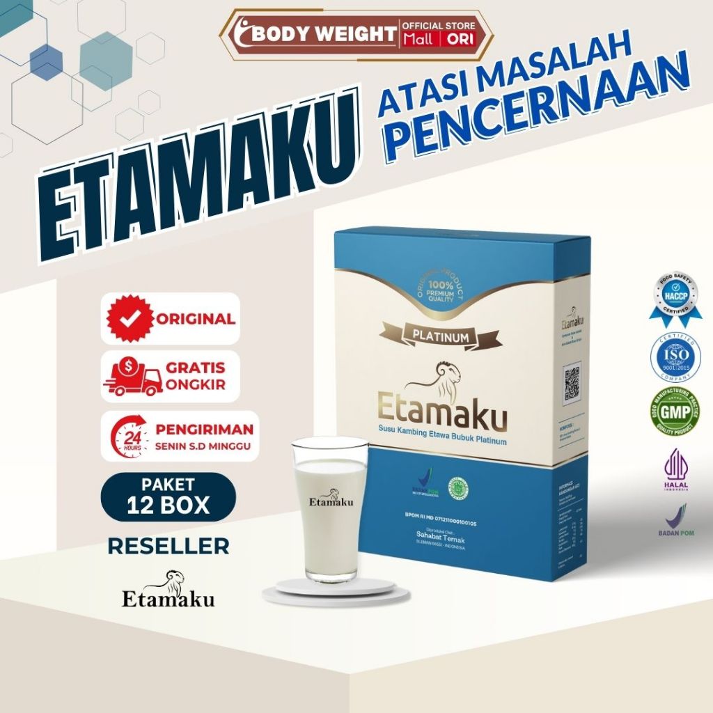 

Etamaku Platinum Susu Etawa Untuk Kecerdasan Paket 12 Box Kemasan 250gr