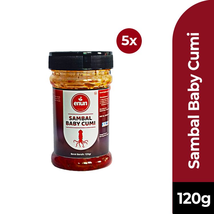 

Enun Paket Sambal Baby Cumi 120 gram 5 pcs