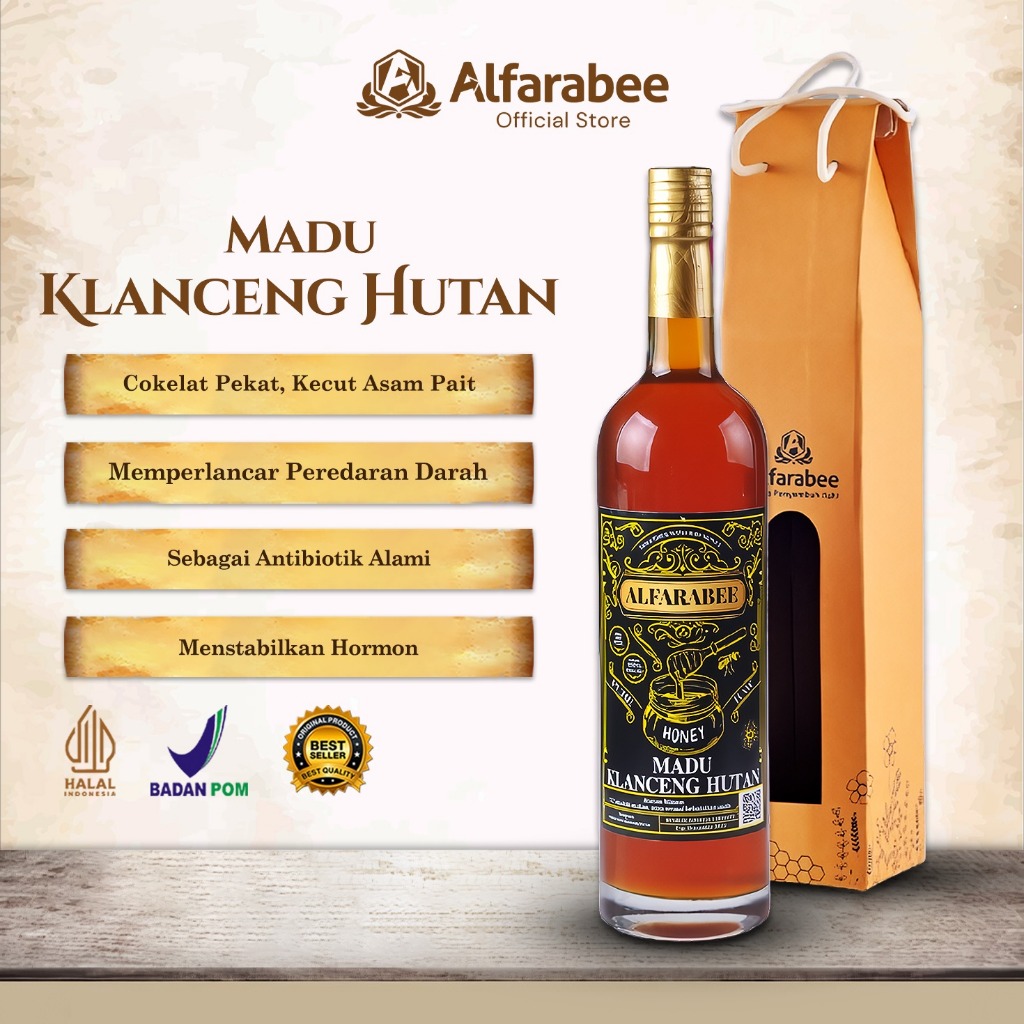 

Alfarabee - Madu Klanceng Hutan Kelanceng Asli Alami Tanpa Campuran 100% Murni Bersertifikasi BPOM