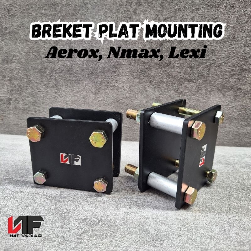 Breket plat mounting AEROX NEW 6 cm Plat Tebal