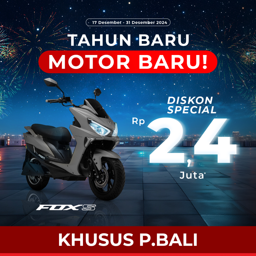 SUBSIDI POLYTRON Fox S Electric Sepeda Motor Listrik - OTR Bali