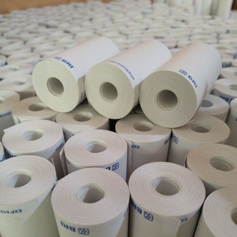 

30 pcs kertas Thermal EDC logo bank BRI 58x30 kertas struk thermal paper roll